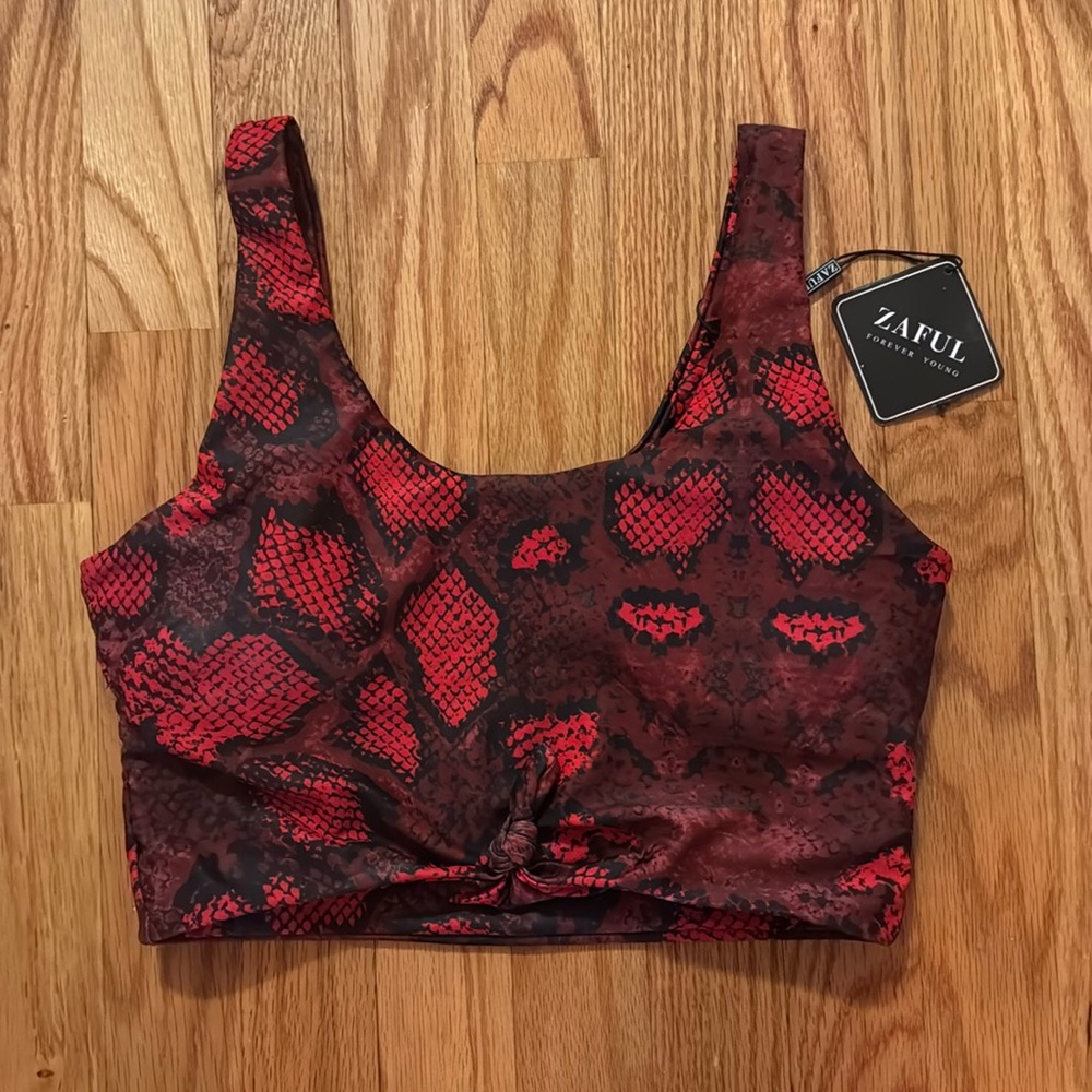 Zaful snakeskin knotted bikini top - Picture 2 of 5